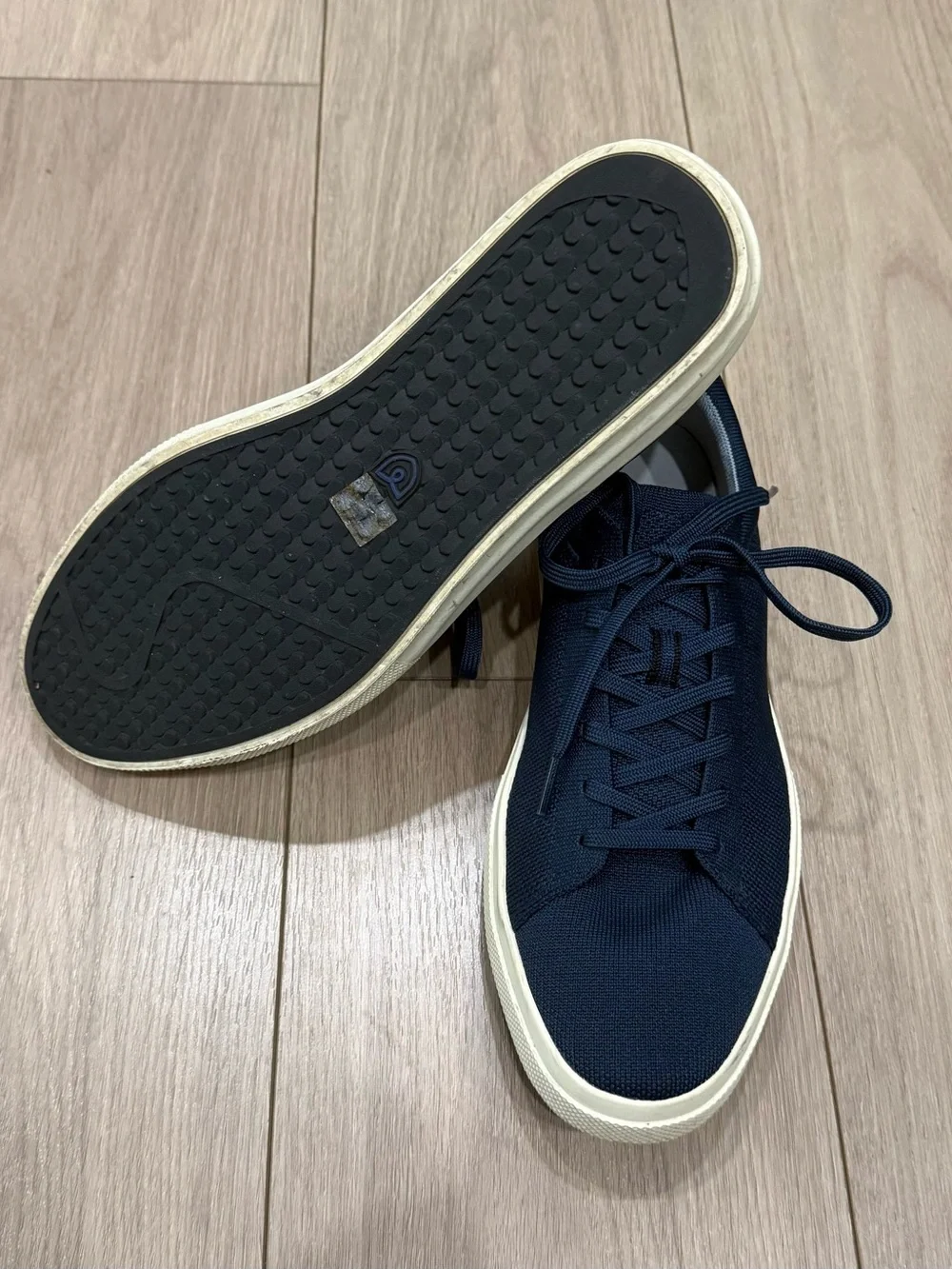Rothy's Navy mesh Low-Top Sneakers with Cream Sole